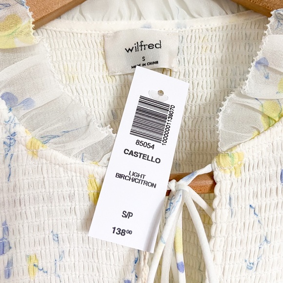 NWT Wilfred Castello Blouse in Light Birch/Citron - Picture 7 of 7